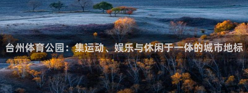 凯捷体育平台注册流程视频：台州体育公园：集运动、娱乐
