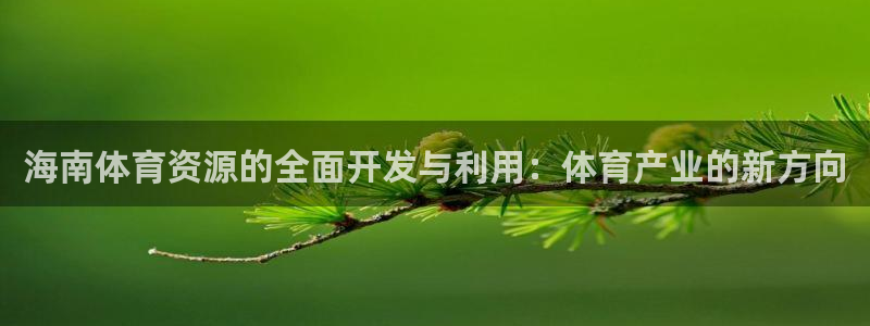 凯捷体育五金厂：海南体育资源的全面开发与利用：体育产