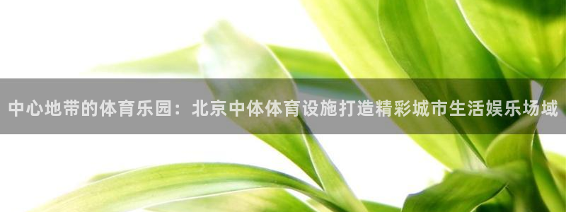 凯捷体育娱乐：中心地带的体育乐园：北京中体体育设施打造精彩城