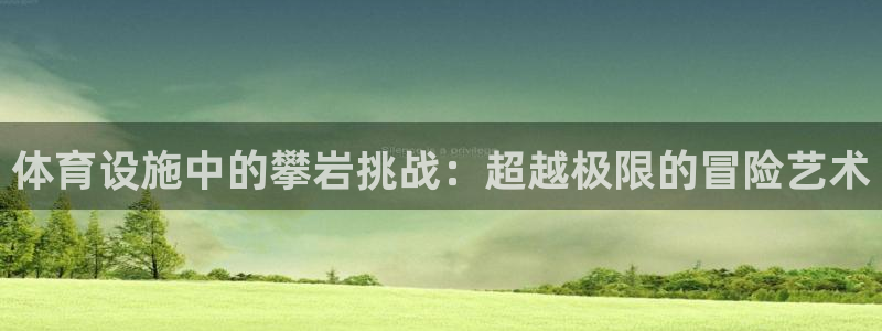 凯捷体育官方：体育设施中的攀岩挑战：超越极限的冒险艺
